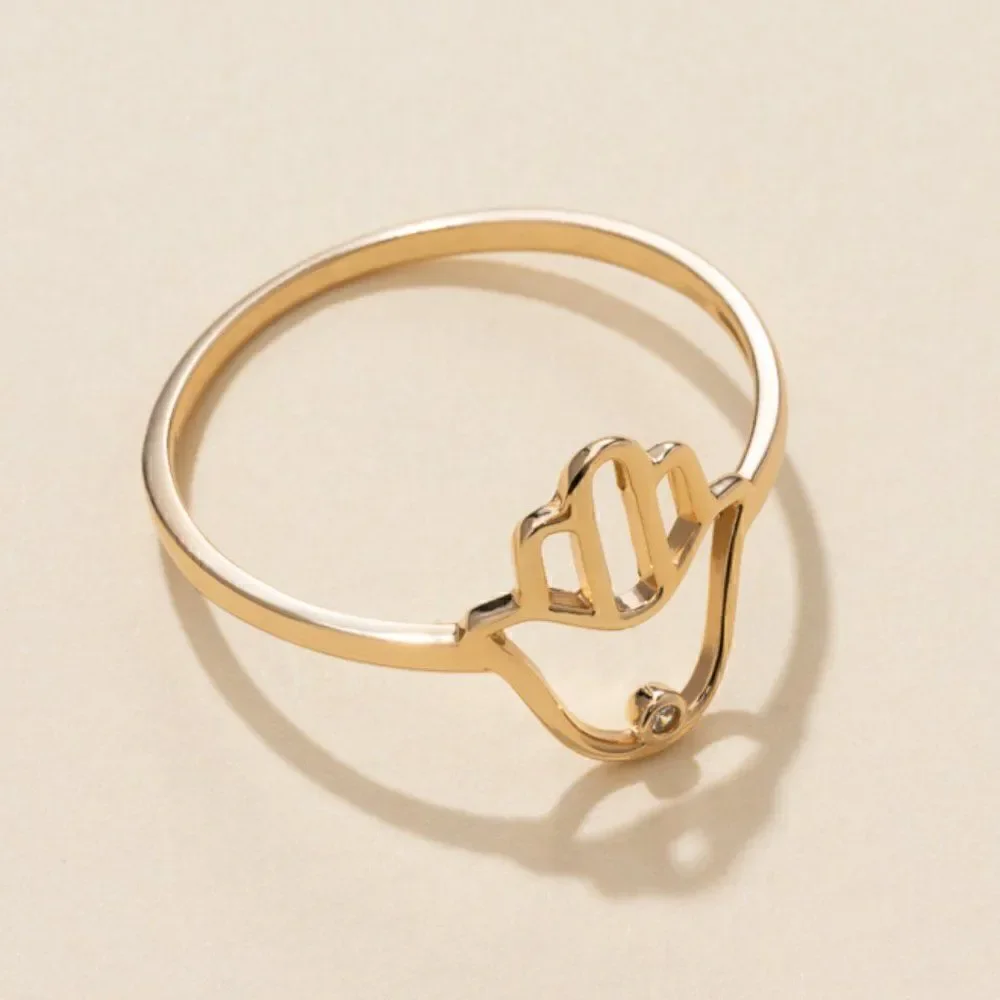 14k solid gold Hamsa ring | Hamsa Ring | Birthday Gift | Real Gold |